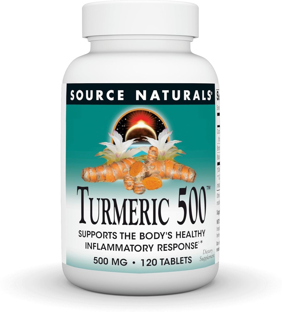 Source Naturals Turmeric 500, 500 mg - 120 tablettia