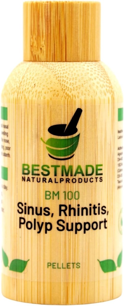 Bestmade Natural Products Stuffy Nose & Sinus Support BM100 - Nasal Discomfort, Runny Nose, Sneezing, Itching och Seasonal Allergies, 350 Pellets