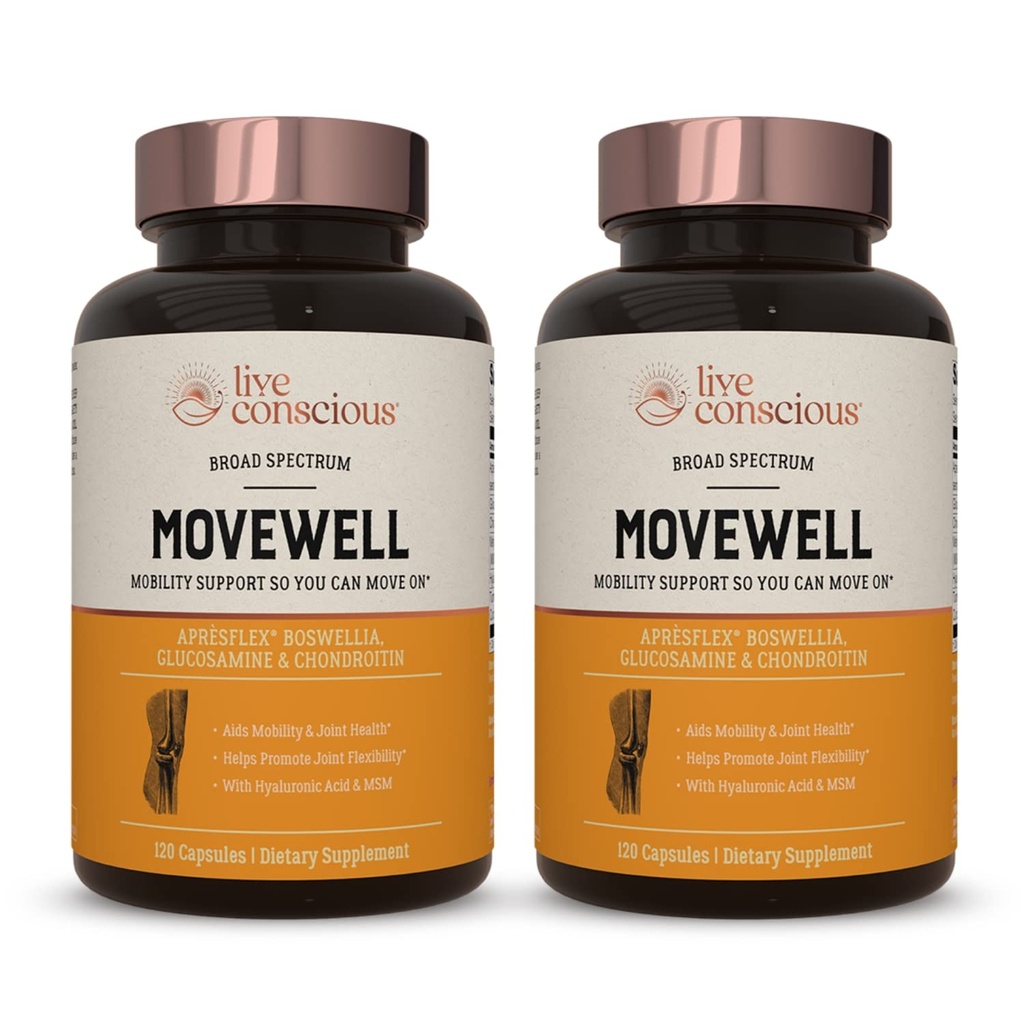 MoveWell by LiveConscious Glukosamiini Chondroitin kanssa MSM, Hyaluronic Acid, ja enemmän ...