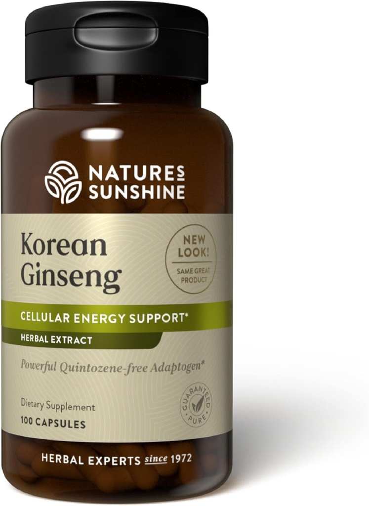 Naturens Sunshine Ginseng, koreanska, 100 kapslar