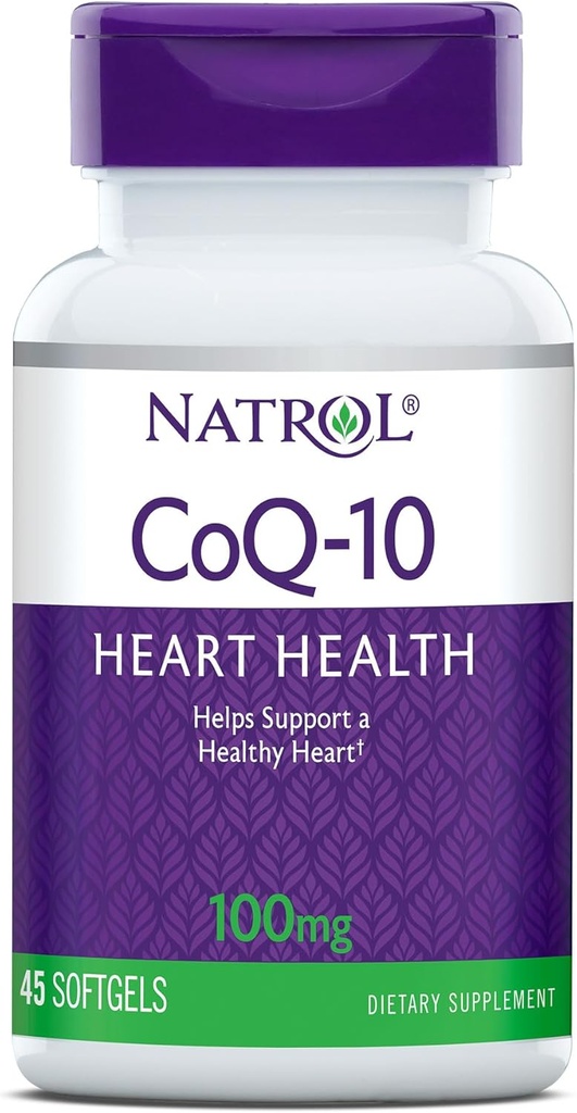 Natrol, CoQ-10 Softgels, Heart Health Dietary Supplement, 100 mg, 45