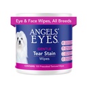 ANGELS EYES Gentle Tear Stain & Pet Eye Wipes för alla hundar och katter Textured Grooming Wipes Remove Discharge & Mucus, Reduce Tear Stains, Hypoallergenic med Aloe & Chamomile, 100ct