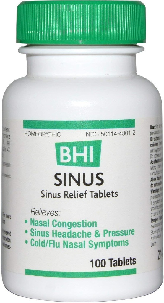 BHI Sinus Relief -tabletit 100 Ct