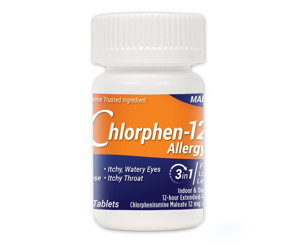 Klorfeniramiini Maleaatti laajennettu, 12 Mg, 60 tablettia