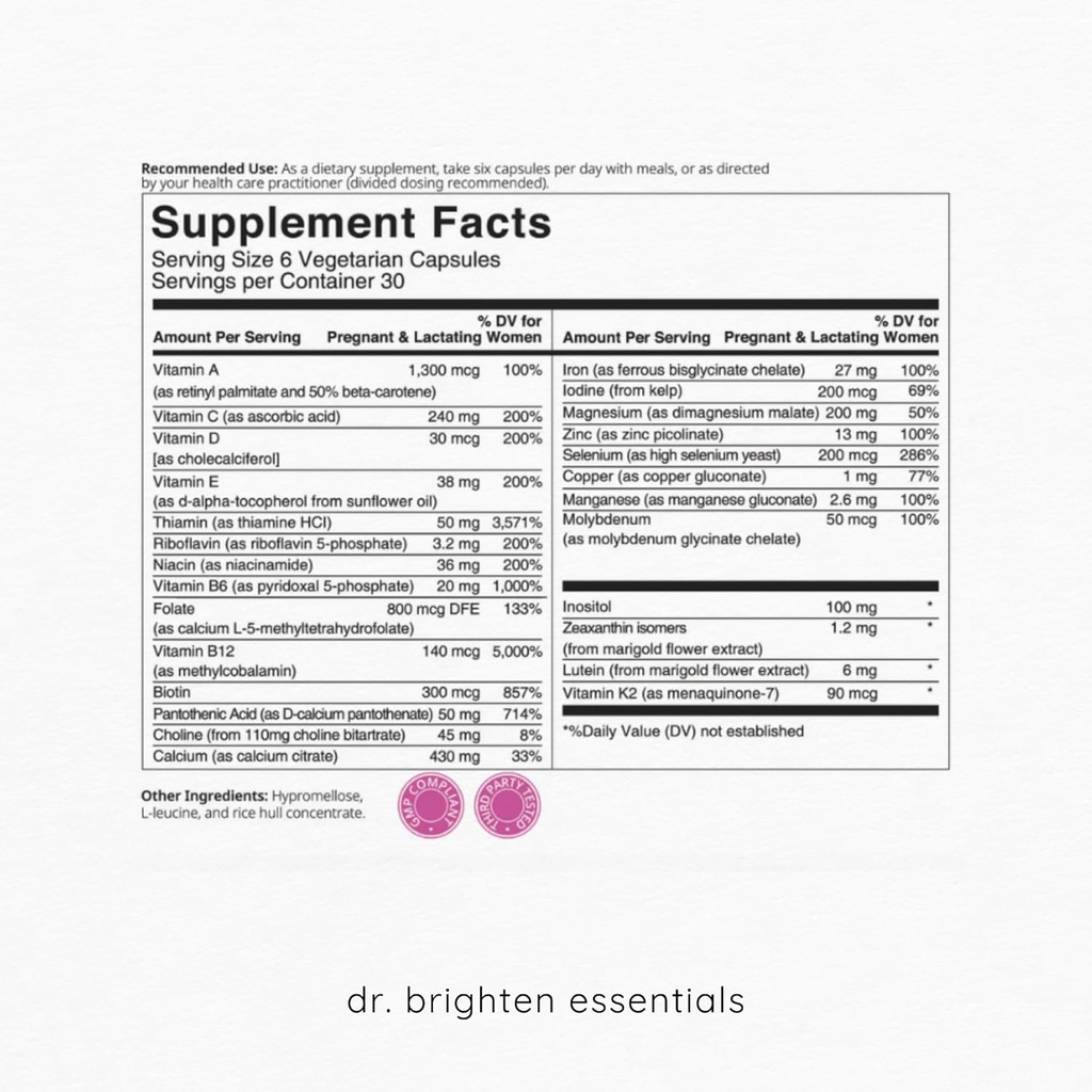 Tri. Brighten Prenatal Plus ja naisten probiootti raskauden tuki Bundle - vitamiinit, mineraalit, probiootit, prebiootit, prebiootit, ja antioksidantteja raskaana tai sairaanhoitaja äidit, ei-GMO vegaaninen, Ei gluteenia