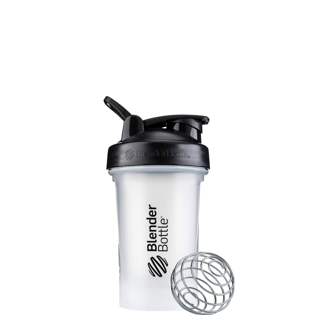 BlenderBottle Classic V2 Shaker Bottle Täydellinen proteiini Shakes ja pre harjoitus, 20-taustainen, kirkas/musta