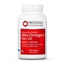 Protocol Ultra Omega-3-500mg EPA & 250mg DHA - Fish Oil for Brain Support, Heart & Hermosystem Health* - EPA DHA Omega Supplement - Non-GMO & Hall - 180 Softgels