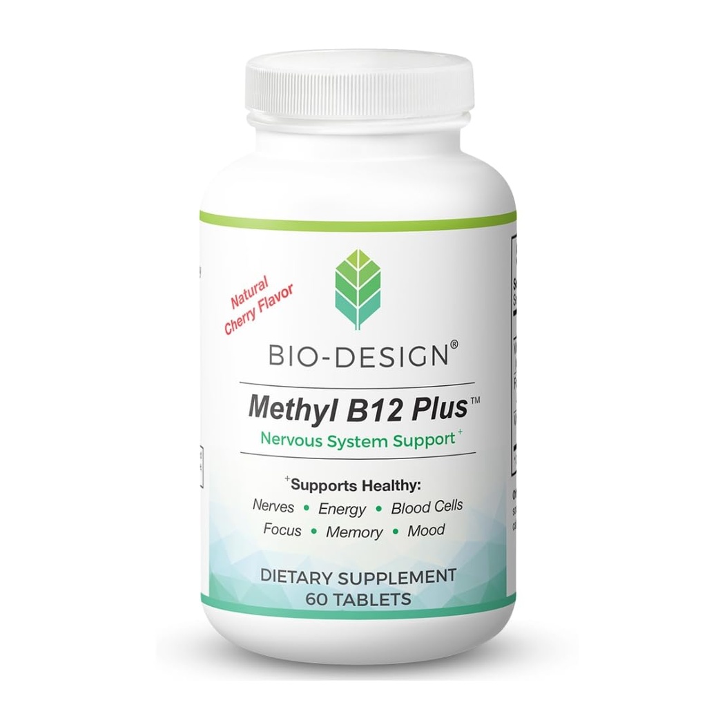 Metyyli B12 5000 mikrog Plus folaatin täydennysosa - Metyylikobalamiini, L-metyylifolaatti - metyyli & biosaatavana 