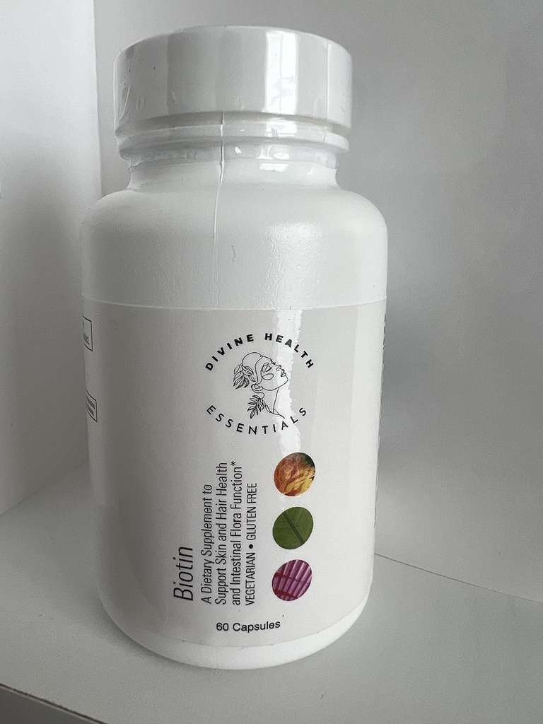 Biotin - 2000 mikrog - 60 kapselia tukee ihon ja hiusten terveyttä. Tukee suoliston Flora toiminto Kasvissyöjä ja gluteeniton