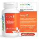 NatureCity True-E Full Spectrum Tocotrienols Vitamin E & Natural Alpha Tocopherol Supplement | Sustainable Vitamin E Tocotrienols från Evnol Suprabio | Non-GMO Vitamin E Complex | 60 Mjuka gels