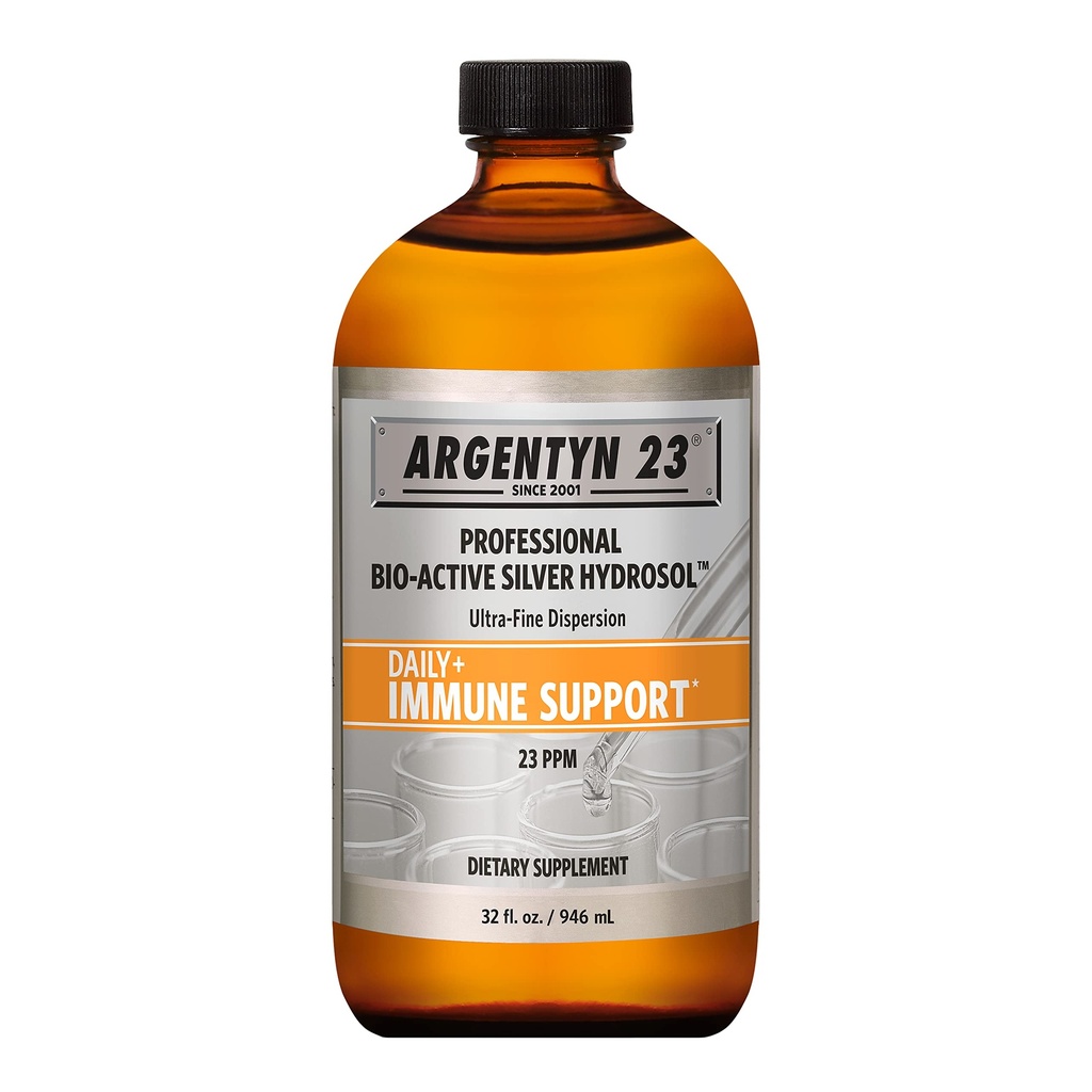 Argentyn 23 Professional Immuunituki - Kolloidinen Silver, Bio-Active Silver Hydrosol, 23 ppm, Liquid Twist Top, 32 Fl Oz (946 ml)