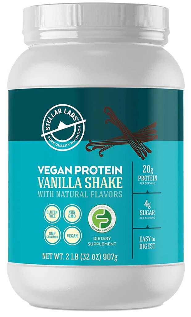 Stellar Labs Vegan Protein Powder with BCAA's & Antioxidants 