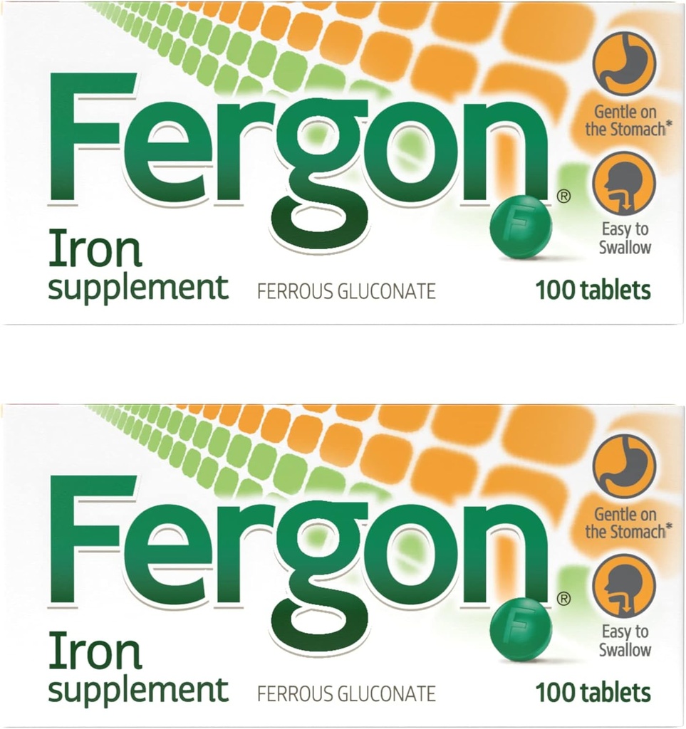 Fergon High Potency Iron Supplement Tablets, 100 kreivi, 2 kpl pakkaus