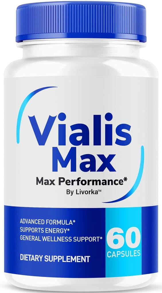 Vialis Max Pills för män - Officiell Vialis Max Premium Male Support Formel för snabbverkande energi, uthållighet och prestanda, VialisMax kapslar Avancerad formel, 60 kapslar för 1 månad