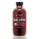 Kiva Organic Black Seed Oil - Ultra High 3X Thymoquinone (TQ), Cold-Pressed, 100% turkisk Nigella Sativa Seed Oil, All-Natural Non-GMO Supplement - Vegan, 8 oz (235 ml) Glasflaskor