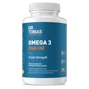 Dr Tobias Omega 3 Fish Oil, 2000mg Triple Strength med 800mg EPA 600mg DHA Per Servering, Fish Oil Omega 3 Supplements for Heart, Brain & Immune Support, 60 Softgels, 30 Servings