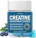 Creatiini Monohydraatti Gummies for Men & Women, Chewables Creatiini Monohydraatti lihaksen vahvuus, lihasten rakentaja, energia Boost, Esityö Gummies(60 Count) - Mustikka maku
