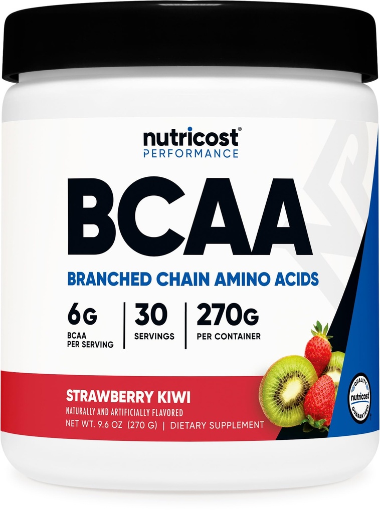 Nutricost BCAA Powder (Strawberry Kipsi, 30 tarjoilua) - Optimaalinen 2:1:1 suhde