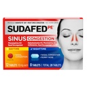 Sudafed PE Sinus Congestion Day + Night Maximum Strength Decongestant & Antihistamine Tablets med Phenylephrine HCl & Diphenhydramine HCl, hjälper Nasal & Sinus Pressure & Congestion, 20 ct
