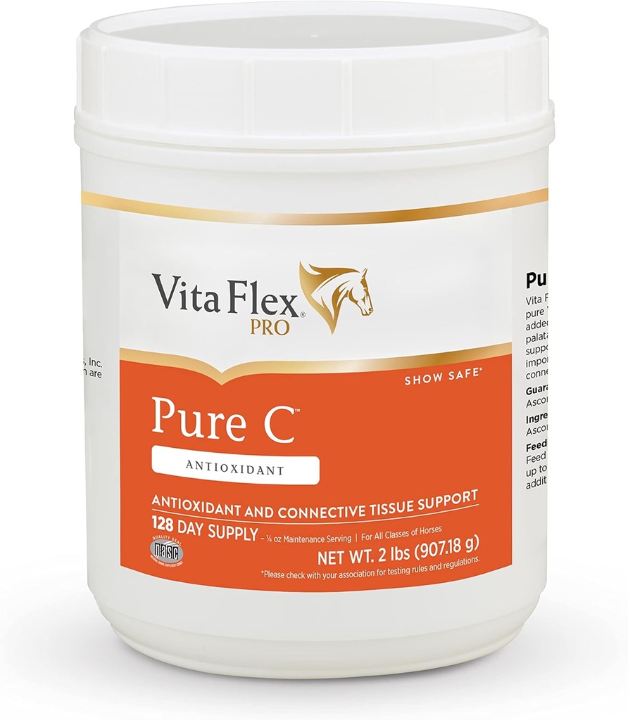 Vita Flex Pro Pure C Premium laatu hevonen C-vitamiini, 2 punta, 128-päivä tarjonta