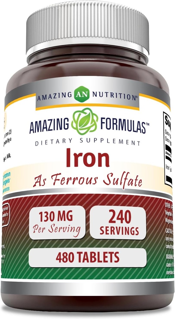 Amazing Formula Rauta Ferrous Sulfaatti Supplement ... 65 Mg... Tabletit ...