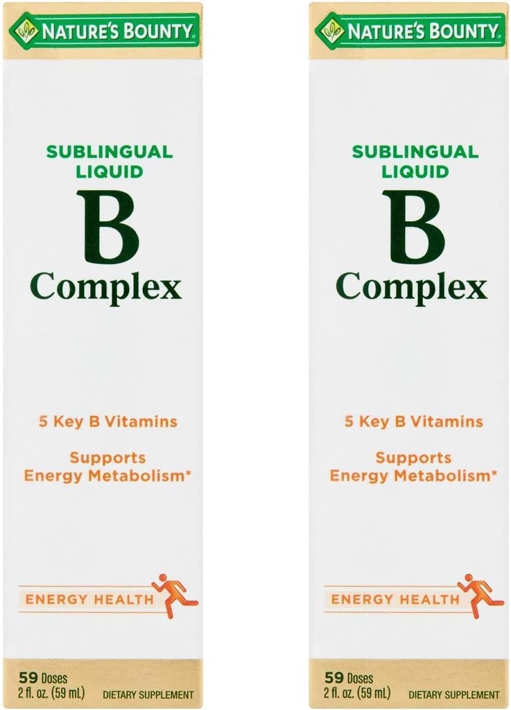 Luonnon Bounty B-vitamiini Complex sublingual Liquid, 2 Oz (Pack of 2)
