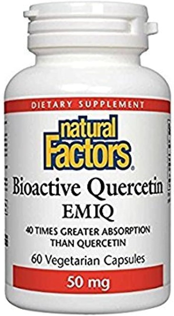 Luonnontekijät Bioaktiivinen Quercetin EMIQ 50mg, 60 kasvissyöjäkapselia
