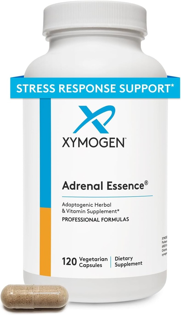 XYMOGEN lisämunuais Essence - lisämunuaisten tuki Adaptogeeniset Yrtit (kordyceps, Rhodiola Extract, Ginseng) + B-vitamiinit - auttaa tukemaan tervettä energiatasoa ja terve Immuunifunktio (120 kapselia)