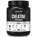Jacked Factory Creatine Monohydrate Powder 1000g - 5g Daily Creatine Supplement för män och kvinnor, Vegan-Friendly, Tredjepartstestade - 200 portioner, Osmakad