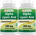 Best Naturals Alpha Lipoic Acid 200 Mg 120 kapselia (120 ml (pakkaus 2))