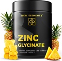 Zink Glycinate Gummies for Adults | Zink Supplements 50mg | Stöder Immune Health | Metabolism | Hudvård Supplement | Vegan | Non-GMO | Gluten-Free | Natural Pineapple Flavor | av Nya Elements