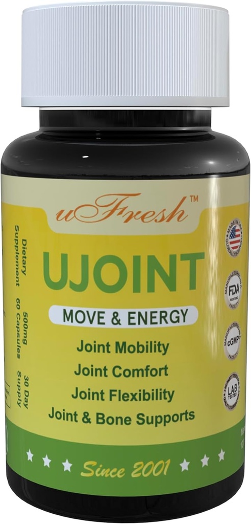 UJoint Move & Energy Yhteinen joustavuus ja liikkuvuus Ravintolisät, 30 päivän tarjonta, 60 kapselia (1)