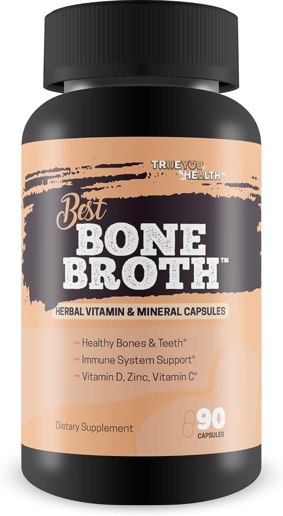 Best Bone Broth kapselit - Bone Health & Immuniteetti täydennysosa - Bone Broth Powder Vaihtoehtoiset kapselit - Bone Health täydentää Naisten yli 50 & Bone Health täydentää miesten - D-vitamiinin luun terveys