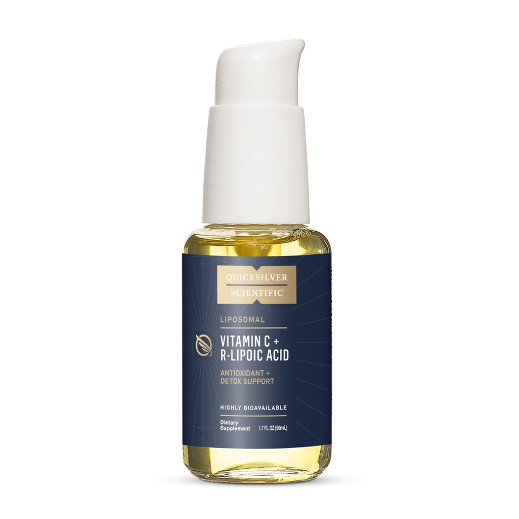 Quickhilver Scientific C-vitamiini + R Lipoic Acid - Liposomaalinen C-vitamiini RLA - Antioksidantti, Detox & Immuuni tuki täydentää - Superior Imeytyminen (50 ml)