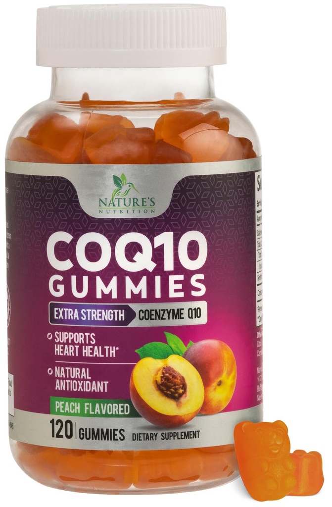 CoQ10 Gummies 100mg - 3X Vahvuus, korkea imeytyminen, antioksidantti täydentää sydämen terveyden ja energian tuotantoa, Ultra Coenzyme Q10 vitamiinit, Coq 10 täydentää, ei-GMO - 120 CoQ10 Gummies