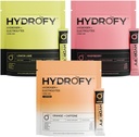 Vety + Elektrolyyttejä Mix vadelma, oranssi + kofeiini, ja sitruunan Lime Bundle 75 tarjoilut ... Superior Hydration Packetit molekyylivety (H2), natrium, kalium, magnesium ja kalsium