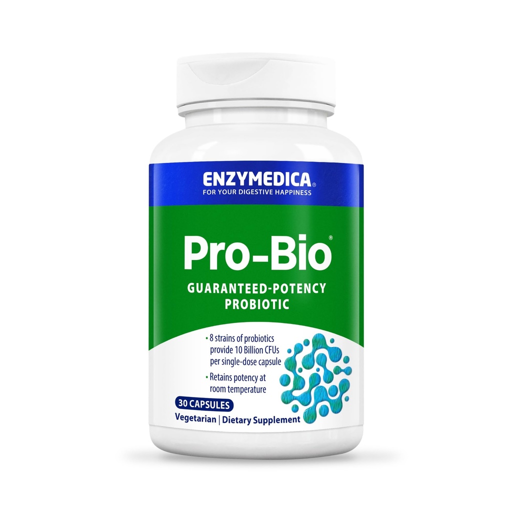Enzymedica, Pro-Bio, Skill Stable, Smach-Acid Resistant Probiotic for Healthy Digestion, 10 miljardia PMY, 30