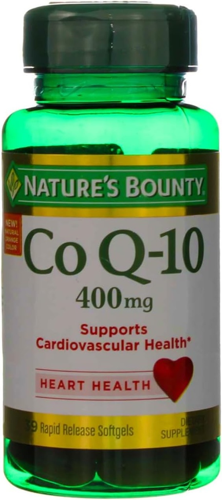 Naturens Bounty Cardio Q10, Co Q-10 400 mg Softgels 39 ea (Pack of 2)
