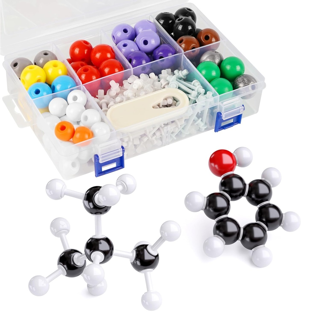 Molecular Model Kit, 240 Pcs Organic Molecular Chemistry Set, Atom Element Model Kit for Lessons in Chemistry, Molecular Structures Building Kit, Ochem Science Lahja opettajille ja opiskelijoille