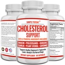 Kolesterol sänkning tillägg som fungerar, stöder lägre högt kolesterol, triglycerid, LDL & Raise HDL naturligt, hjärthälsosamma naturkapslar med vitlök, växtsteroler, Niacin, Guggul, 60 Ct