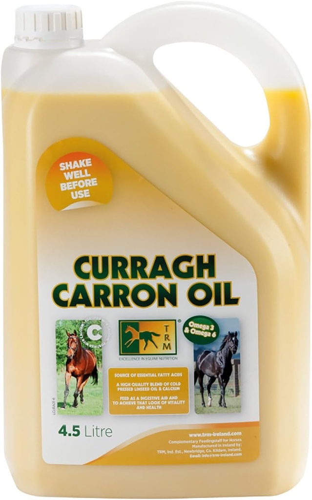 TRM Curragh Carron Pellavaöljy Dgestive Horse Supplement for a Shiny Coat 