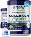 Collagen Peptides Powder 20g Hyaluronic Acid & Biotin - makuamaton Grass Fed Collagen Powder Hydrolysed tyyppi I & III Kollageeni täydentää - hiukset, kynnet, iho & niveltuki - 56 tarjoilut