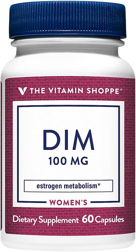 Vitamiini Shoppe DIM 100MG Bioperine Black Pepper Extract, tukee Estrogeeni aineenvaihdunta naisten terveyttä (60 kapselia)