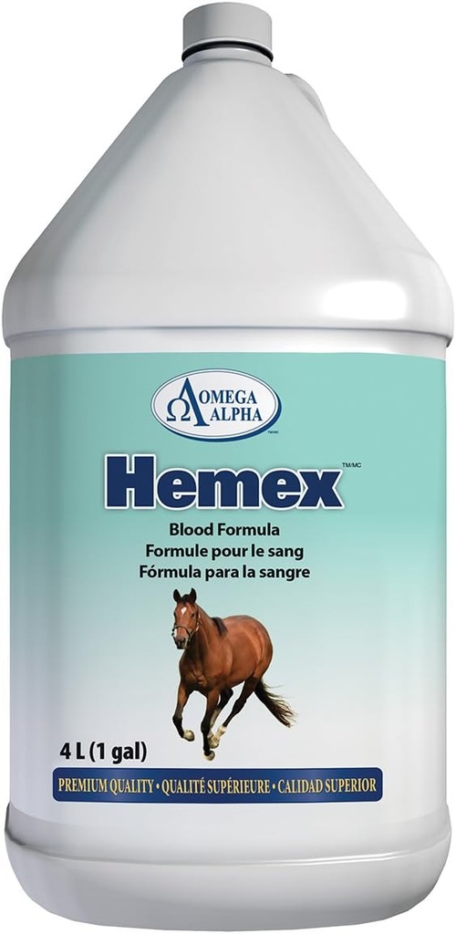 Omega Alpha Blood Builder hevosille - Gallon (128 Ounces)