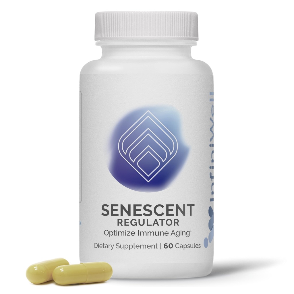 InfiniWell Senescent Regulator - Turmeric Curcumin täydentää Resveratrol & Pterostilbene - Tuki Metabolic Health & edistää terve, nuorten solufunktio (60 kapselia)