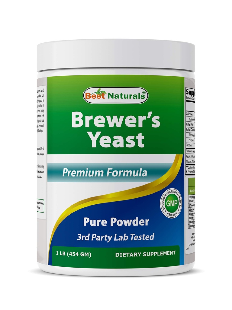 Bästa naturliga 100% rena bryggare jästpulver - 16 oz - Stöder för ökad bröstmjölkförsörjning under amning, aktning, matsmältningshälsa