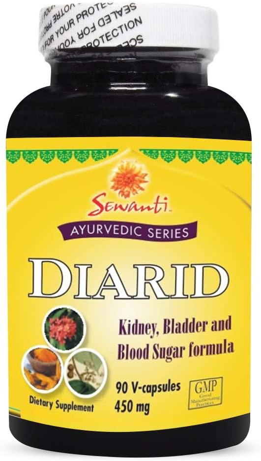 Sewanti Ayurvedic Series Diarid 90 V Kapselit / 5: 1 uute Curcuma Longa, Salacia, Puukurkuma, Intian Kino Tree