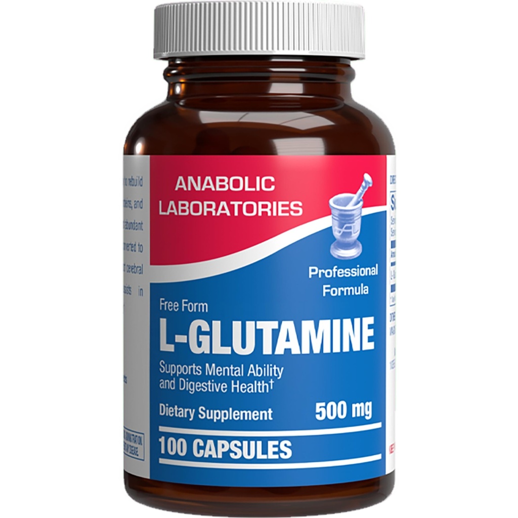 Vapaa muoto L-glutamiini täydentää - Clinical L Glutamiini kapselit 500 mg Gut Health ja Immuuneja tukea - Tehokas Aminohappo Glutatione precursor - ei-GMO & Valmistettu Yhdysvalloissa - 100 tarjoilua