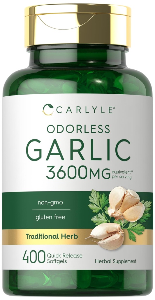 Carlyle Odorless Valkosipuli Softgels 3600 mg ... 400 Count...