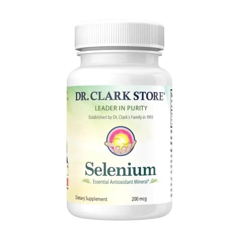 Tri. Clark Selenium täydennysosa 200 Mcg - Ruokavaliokapselit Essential Mineral - Parantaa kilpirauhasen toimintaa, Immuunituki - 100 kapselia